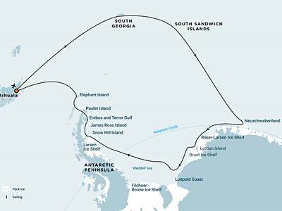 Remote Weddell Sea Explorer incl. South Georgia - South Sandw...