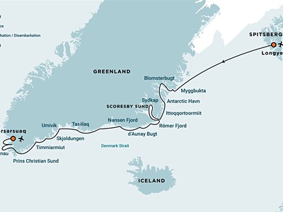 East and South Greenland Explorer, Aurora Borealis, Incl. flight f...