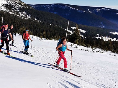 Silvestr v Krkonoších na skialpech