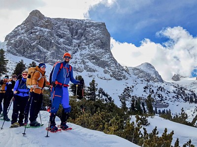 Dachstein - přechod na sněžnicích
