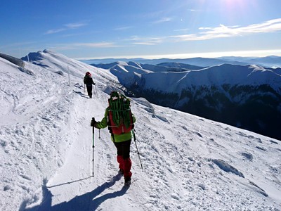 Nízké Tatry - přechod na sněžnicích