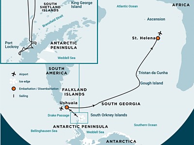 Atlantic Odyssey incl. Antarctic Peninsula to St. Helena (...