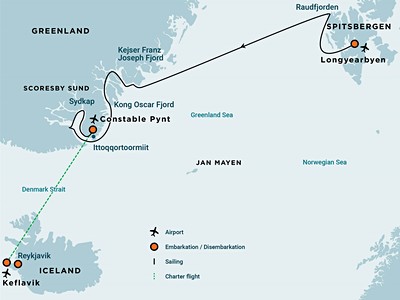Spitsbergen - Northeast Greenland, Fly & Sail (s/v Rembrandt van Rijn)
