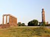 National monument a Nelson Tower na Calton Hill v Edinburghu