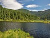 Bavorský les - Kleiner Arbersee a vrchol Große Arber