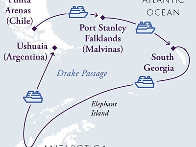 Falklands (Malvinas), South Georgia & Antarctica (Magellan Discoverer)
