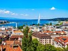 Švýcarsko-Geneva aerial panoramic vie