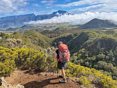 Réunion - přechod po chatách