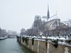 zimní Paříž - Notre Dame