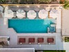 Paralos kyma dunes hotel kos, pohled z výšky na bazén -