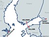 Mapa Helsinki - Tallin