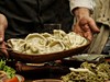 Khinkali - tradiční gruzínský pokrm, knedlík plněný masem