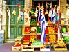 Pouliční trh s ovocem v Montevideu