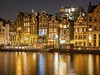 Nizozemí - Amsterdam večer